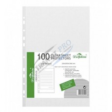 Pocket-file Dolphin, A4, 50 microns, polyethylene, transparent, 100 pcs per pack, price for a pack 