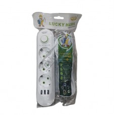 Երկարացման լար  "Lucky Hawk" 3 տեղանոց , անջատիչով 33-50