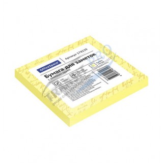 Թուղթ նշումների համար “Оffice space” ինքնակպչուն 76x76մմ, 100 թերթ, դեղին (AS-B0074)