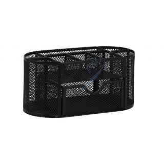 Տակդիր գրիչների և նշումների թղթերի համար, 7 բաժին, մետաղական, սև (DH-04725)