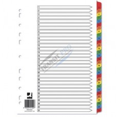 Page divider "Index", cardboard, with numbers, A4, 31 sheets