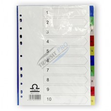 Page divider "Libra", plastic, A4, 10 sheets