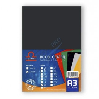 Կազմարարական թուղթ "Libra", A3, 230գր./մ2, սև, 100 հատ