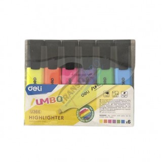 Մարկեր ընդգծող “Deli” 6 գույն (MI-EU366-MT)