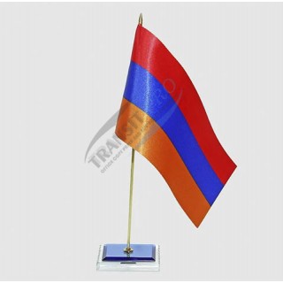 Մեկտեղանոց սեղանի դրոշ ''ARMENIA'' , օբսիդիան, 30սմ