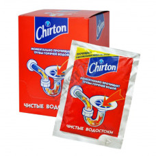 Կոյուղու մաքրման փոշի “Chirton”, օգտագործել տաք ջրով, 80 գր.