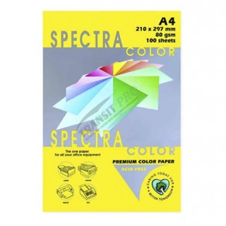 Թուղթ “Spectra” Lemon 210,  A4, գունավոր, 80գր/մ2, 100 թերթ