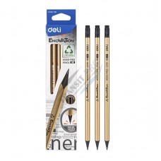 Մատիտ “Deli" Enovation, սրված, HB, ռետինով  (MI-EC018-HB)