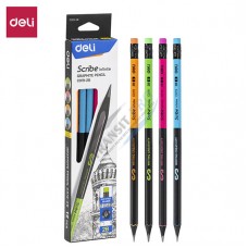 Մատիտ “Deli" Skribe, սրված, 2B, ռետինով  (MI-EC019-2B)