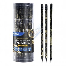 Մատիտ “Deli"Golden Flower, սրված, HB, ռետինով (MI-EC042-HB)