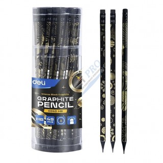 Մատիտ “Deli"Golden Flower, սրված, HB, ռետինով (MI-EC042-HB)