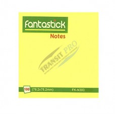 Թուղթ նշումների համար “Fantastick” ինքնակպչուն 76x76մմ, 100 թերթ, դեղին