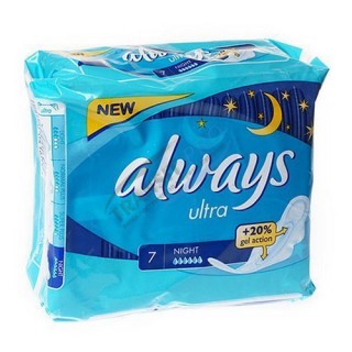 ALWAYS Ultra Women's Sanitary Pads Night Single 7pcs