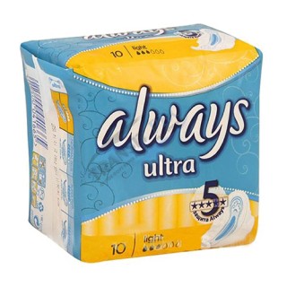 ALWAYS Ultra Կանացի հիգիենիկ միջադիրներ Light Single 10հատ