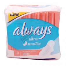 ALWAYS Ultra Sensitive Women's Sanitary Pads Normal Plus Single 10pcs