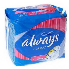 Կանացի հիգիենիկ միջադիրներ «Always» Classic, Maxi, Single, 9 հատ