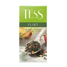 Tess, Flirt Strawberry White Peach Flavour, կանաչ թեյ, 25 հատ